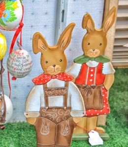 Illustration de lapins, symboles de Pâques